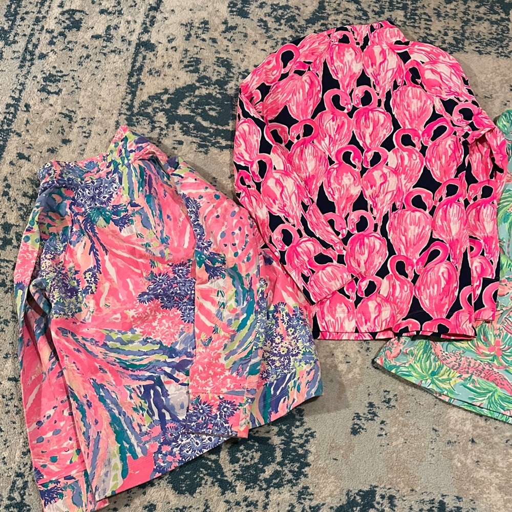 Lilly Pulitzer Vibrant Patterned skipper  jacket set of 3 Size M - Picture 5 of 6